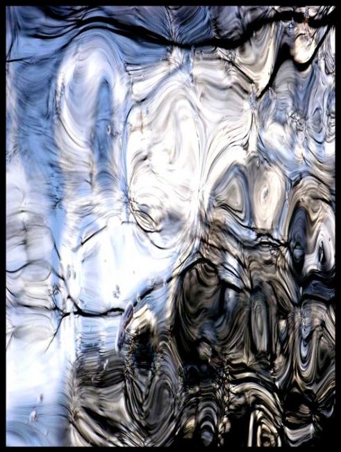 Painting titled "reflet d' eau 20" by Serein, Original Artwork, Oil
