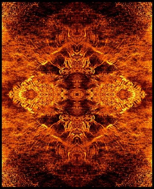 Digital Arts titled "symétrie orange 01" by Serein, Original Artwork