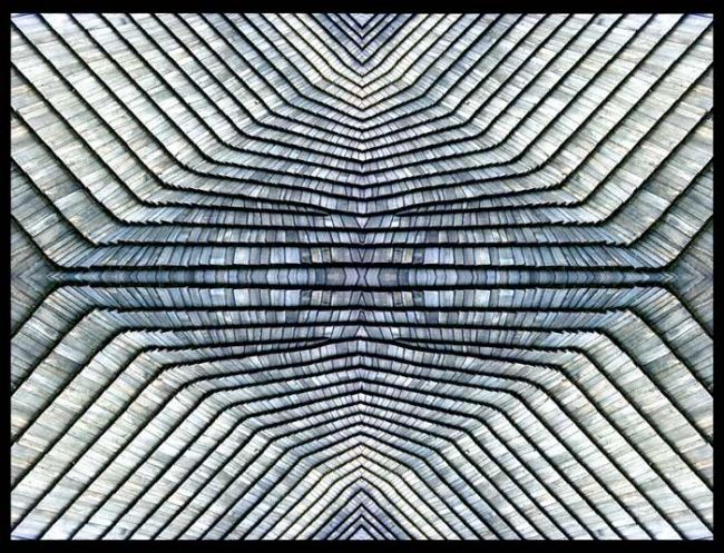 Digitale Kunst getiteld "symétrie toit 01" door Serein, Origineel Kunstwerk