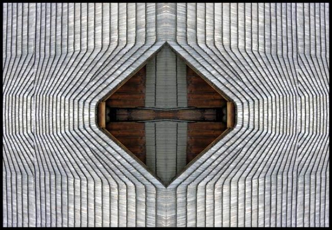 Digitale Kunst getiteld "symétrie toit 03" door Serein, Origineel Kunstwerk