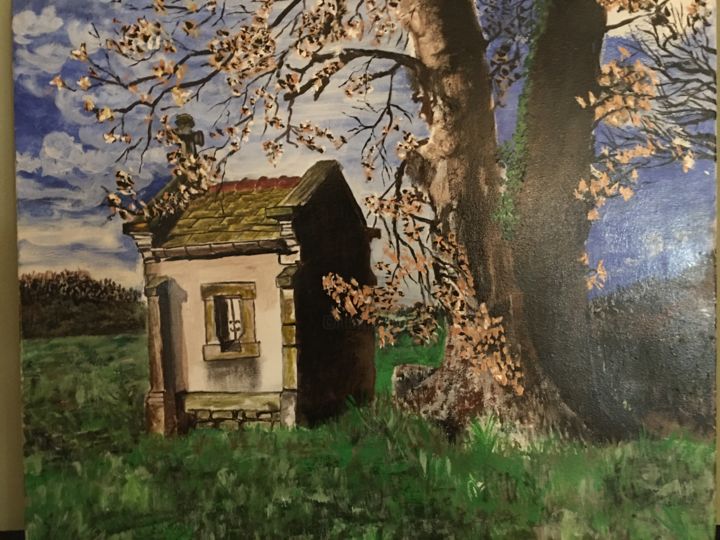 Peinture intitulée "Maison abandonnée" par Serge Gratet, Œuvre d'art originale, Acrylique