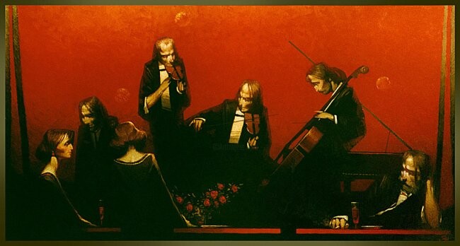 Painting titled "" Musicians "" by Serge Ivantsov, Original Artwork