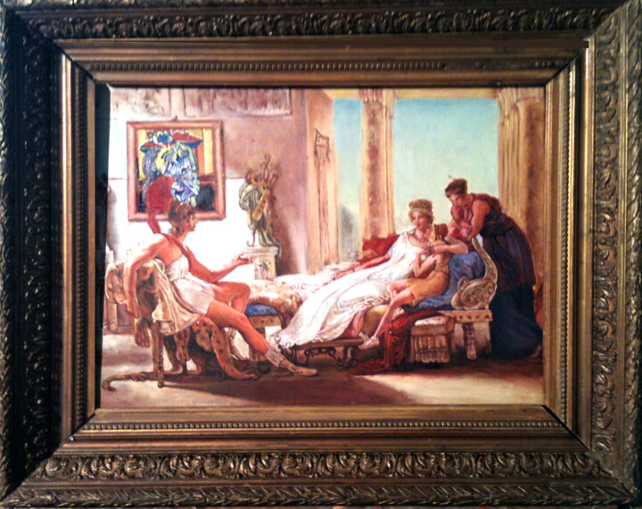 Painting titled "Didon et Enée" by Serge Krief, Original Artwork