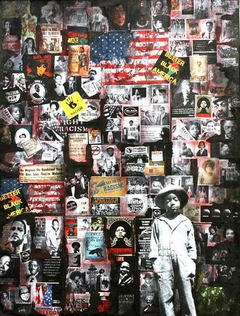 Collages titled "BLACK LIVES AND BLA…" by Serge Michel Nef, Original Artwork, Paper