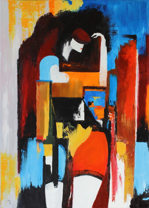 Schilderij getiteld "JAZZ. No. 1. G-majo…" door Serge Ra, Origineel Kunstwerk, Olie