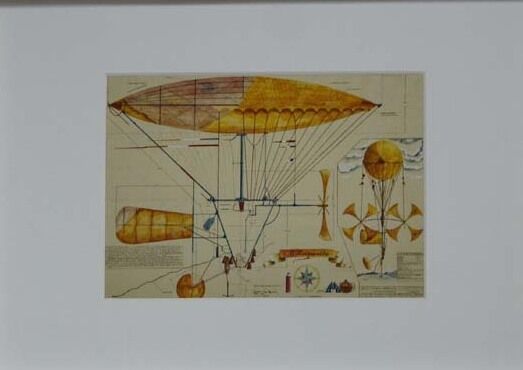 Gravures & estampes intitulée "Helicopanthe_" par Serge Reynaud (Art of Flying), Œuvre d'art originale, Impression numérique