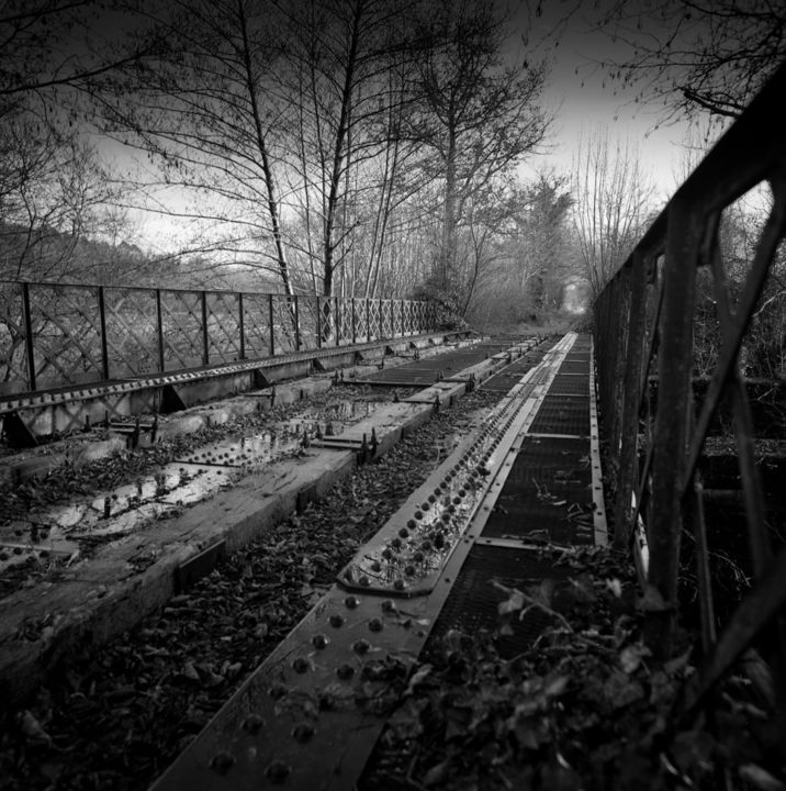 Fotografie mit dem Titel "Vieux pont de chemi…" von Serge Ricome, Original-Kunstwerk, Analog Fotografie