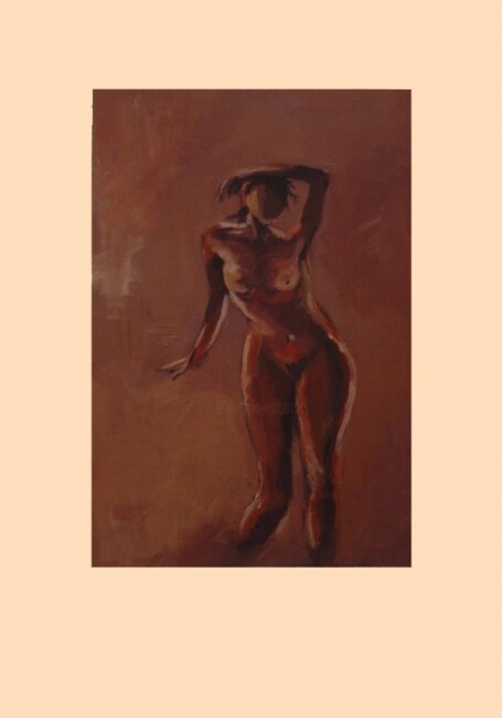 Painting titled "Sarah2" by Serge Salis, Original Artwork, Pastel
