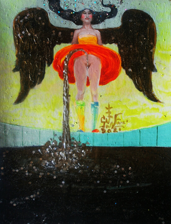 Peinture intitulée "Нефти вам в бассейн" par Serge Sunne, Œuvre d'art originale, Acrylique