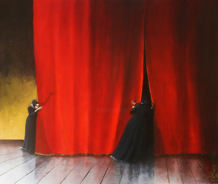 Peinture intitulée "Пьеса "Завеса"" par Serge Sunne, Œuvre d'art originale, Acrylique