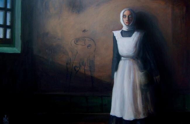 Картина под названием "Psychiatric hospita…" - Serge Sunne, Подлинное произведение искусства