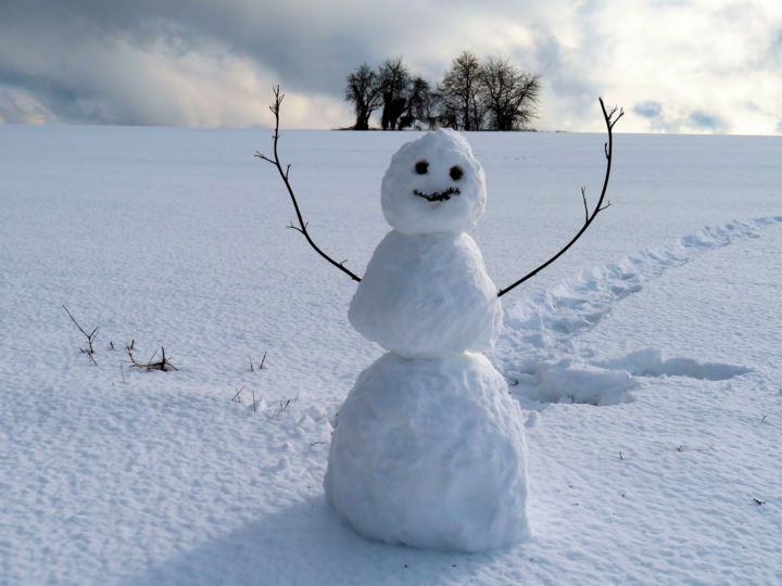 Photographie intitulée "Le Bonhomme de Neige" par Serge Thiery, Œuvre d'art originale, Photographie numérique