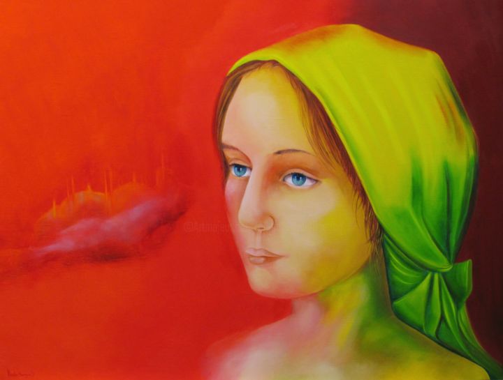 绘画 标题为“MARIANNE” 由Serge Vanderhaegen, 原创艺术品, 油