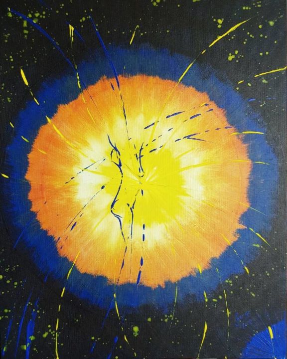 Painting titled "Eclosion" by Serge Assaf, Original Artwork