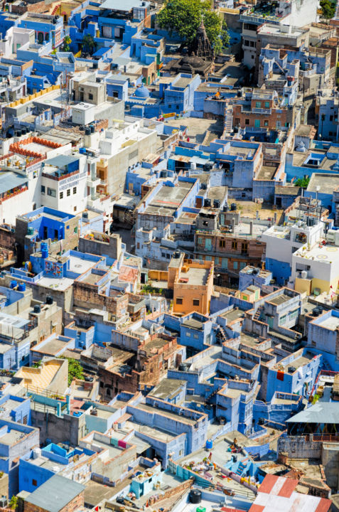 Photographie intitulée "The Blue City II -…" par Serge Horta, Œuvre d'art originale, Photographie numérique
