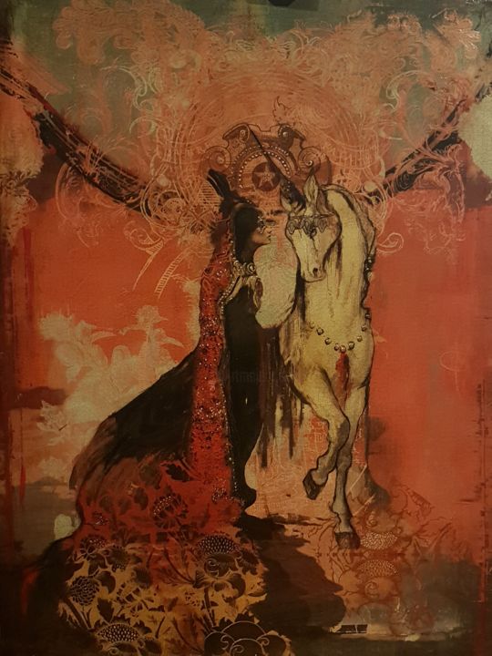 Painting titled "Друзья" by Sergey Airo, Original Artwork, Acrylic