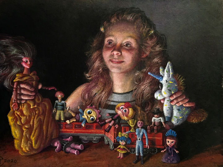 Картина под названием "Майя" - Сергей Чернышёв, Подлинное произведение искусства, Пастель