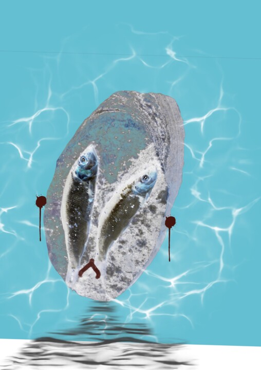 Digital Arts titled "Stone mermaid" by Sergei Kozachenko, Original Artwork, 2D Digital Work