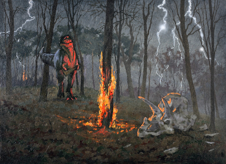 Schilderij getiteld "Mysterious phenomen…" door Sergei Krupkin, Origineel Kunstwerk, Olie