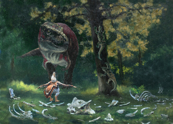 Pintura intitulada "Serious conversation" por Sergei Krupkin, Obras de arte originais, Óleo
