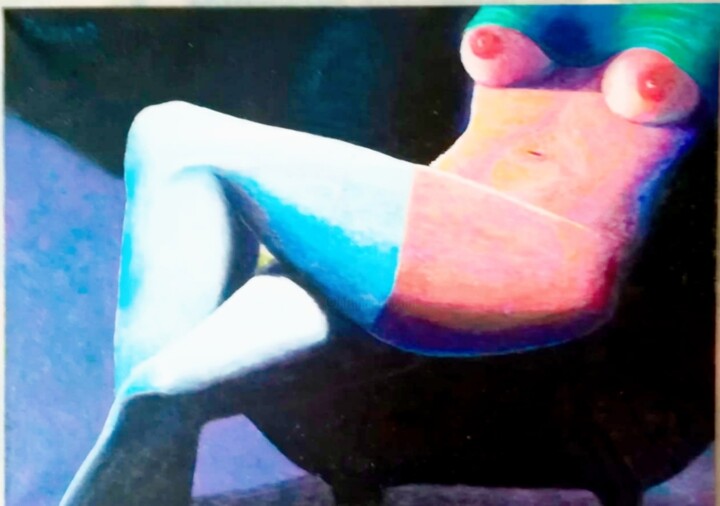Картина под названием "Шелковая прелюдия" - Сергей Рашков, Подлинное произведение искусства, Масло