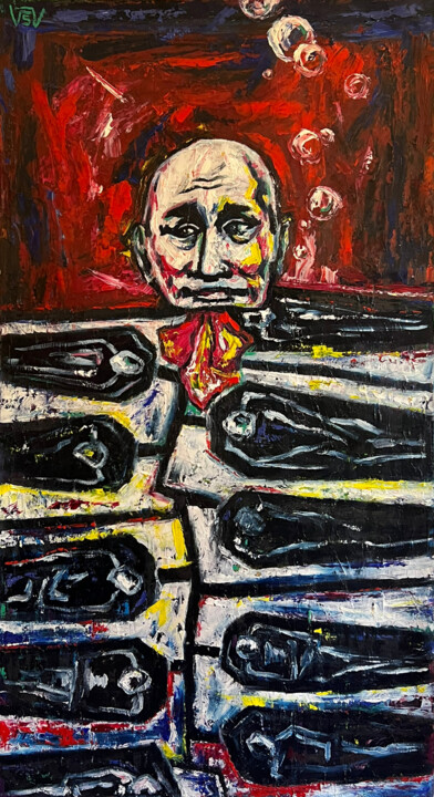 「Requiem for proleta…」というタイトルの絵画 Sergei Voinovskiによって, オリジナルのアートワーク, オイル