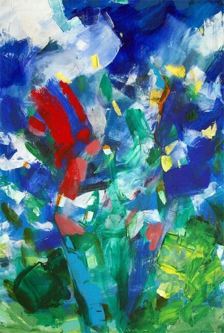 Painting titled "Blue" by Sergej Jakovlev, Original Artwork