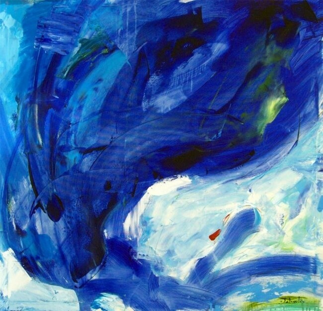 Painting titled "Flying Swan" by Sergej Jakovlev, Original Artwork