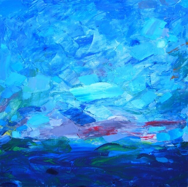 Pintura titulada "Sea and Sky" por Sergej Jakovlev, Obra de arte original