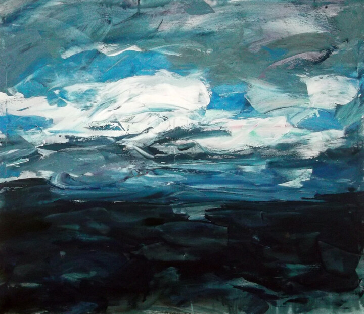 Schilderij getiteld "clouds-150x130-2013…" door Sergej Jakovlev, Origineel Kunstwerk