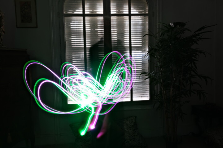 "Papillon de nuit" başlıklı Fotoğraf Serge Leroux tarafından, Orijinal sanat, Light Painting