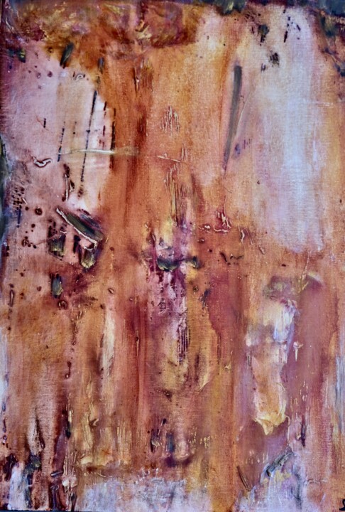 Peinture intitulée "Terre de Sienne 3" par Serge Leroux, Œuvre d'art originale, Huile