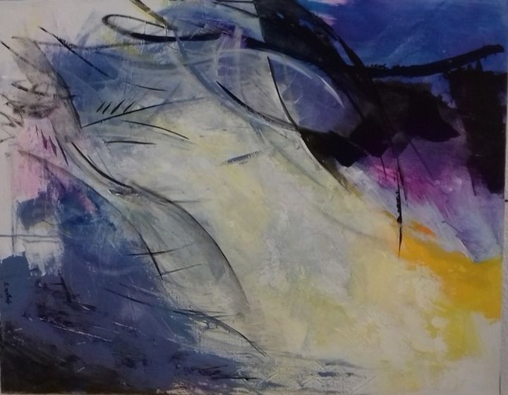 Peinture intitulée "idées" par Serge Mottet - Cours " Terre " Et Peinture +33662268488, Œuvre d'art originale, Acrylique