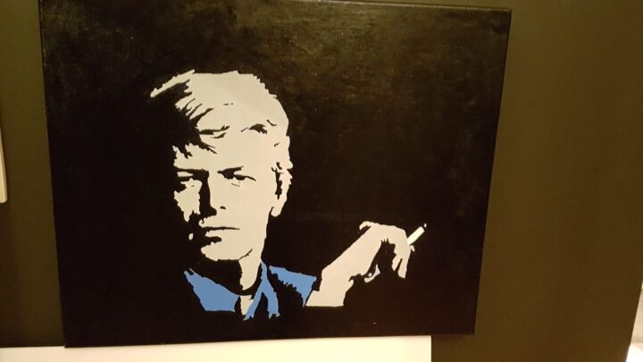 Peinture intitulée "Bowie Oil on canvas" par Serge Tailler, Œuvre d'art originale, Huile