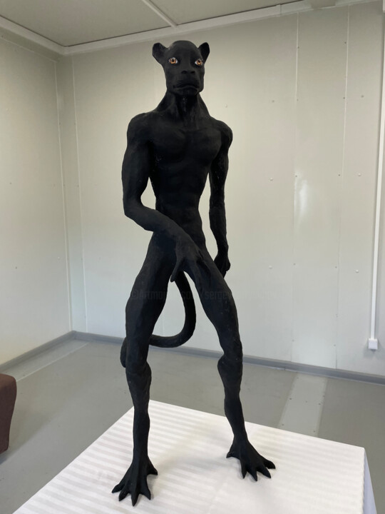 Escultura titulada "Бестиал" por Sergey Artyukhov, Obra de arte original, Papel maché