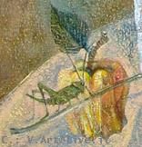 Painting titled "Butterflies. Detail…" by Sergey Chesnokov-Ladyzhesky, Original Artwork