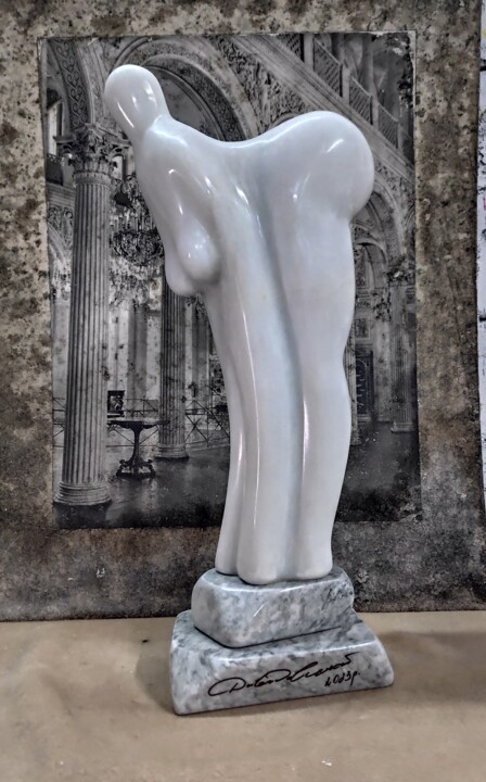 Sculpture titled "Очікування" by Sergey Davidovsky, Original Artwork, Stone