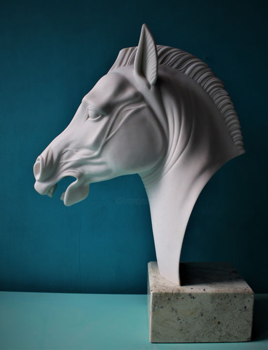 Sculpture titled "Greek" by Sergey Kostomarov, Original Art, Stone
