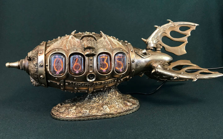 雕塑 标题为“Moriarty clock” 由Sergey Kudelkin, 原创艺术品, 青铜