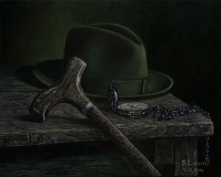 Pintura titulada "He's already gone .…" por Sergey Levin, Obra de arte original, Oleo