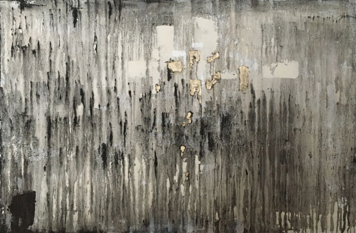 Картина под названием "Blind rain. Paintin…" - Sergey Makhov, Подлинное произведение искусства, Акрил Установлен на Деревянн…