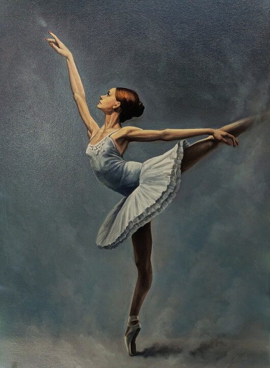 Peinture intitulée "Ballerina-3 (70x50c…" par Sergey Miqayelya, Œuvre d'art originale, Huile Monté sur Châssis en bois
