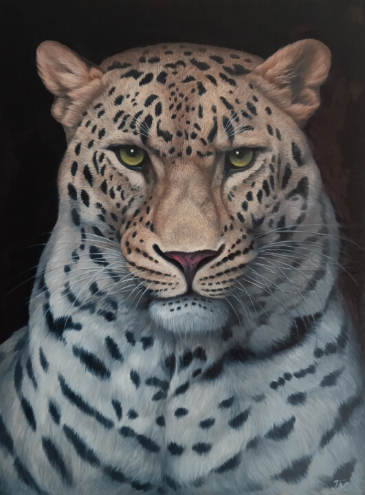 Painting titled "Guardian of the Sha…" by Sergey Miqayelya, Original Artwork, Oil Mounted on Wood Stretcher frame
