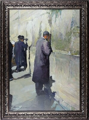 Painting titled "In Private" by Sergey Moskalev, Original Artwork, Oil