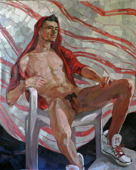 Peinture intitulée "Naughty Boy" par Sergey Sovkov, Œuvre d'art originale