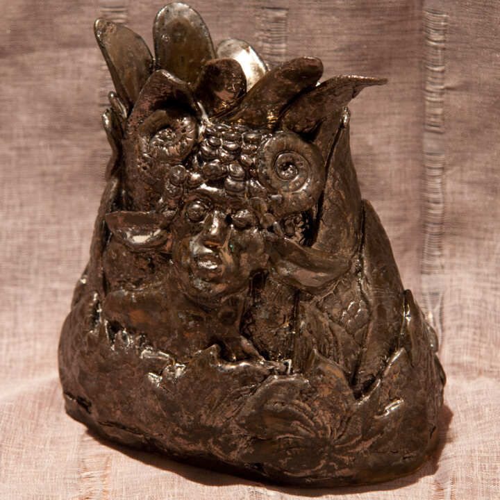 Sculpture titled "Fauns" by Sergey Sovkov, Original Artwork, Ceramics