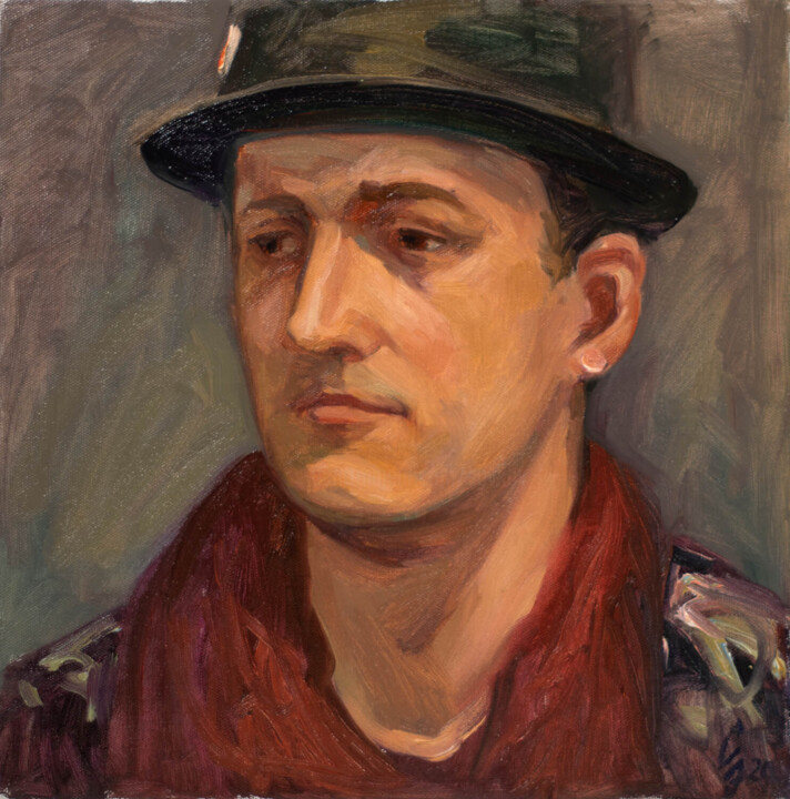 Peinture intitulée "Portrait etude Erwin" par Sergey Sovkov, Œuvre d'art originale, Huile