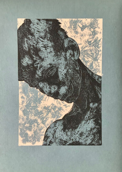 Prenten & gravures getiteld "Stoic thinker 2" door Sergey Sovkov, Origineel Kunstwerk, Collagraphy