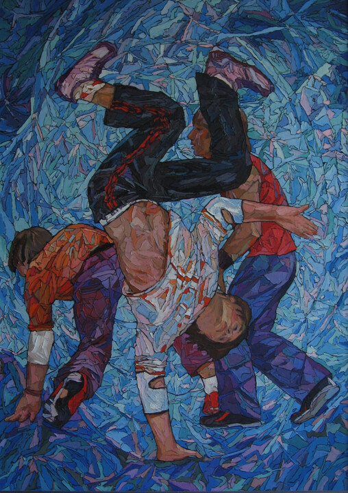Pintura intitulada "Shards break be" por Sergey Sovkov, Obras de arte originais, Óleo