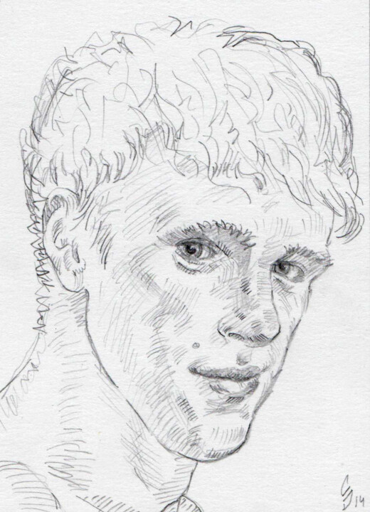 Drawing titled "Blonde" by Sergey Sovkov, Original Artwork, Pencil